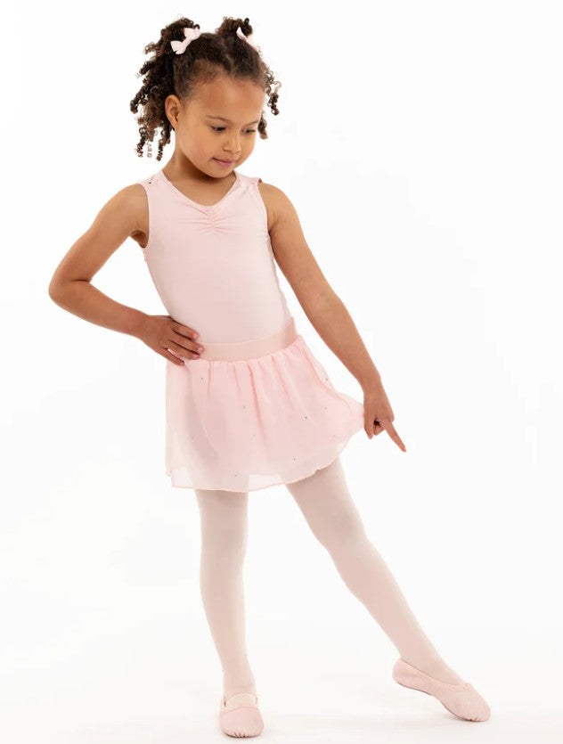 Flo - Alice Sequin Mesh Cross Back Leotard - Pink