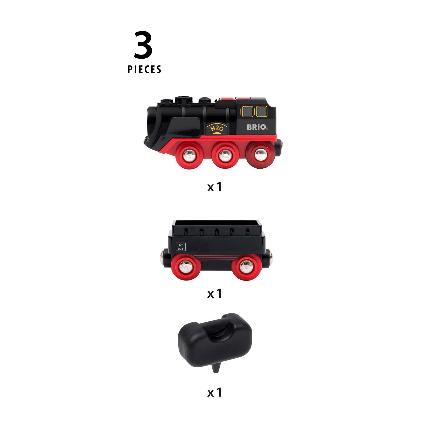 BRIO - Battery Operated Steaming Train 3 Piec