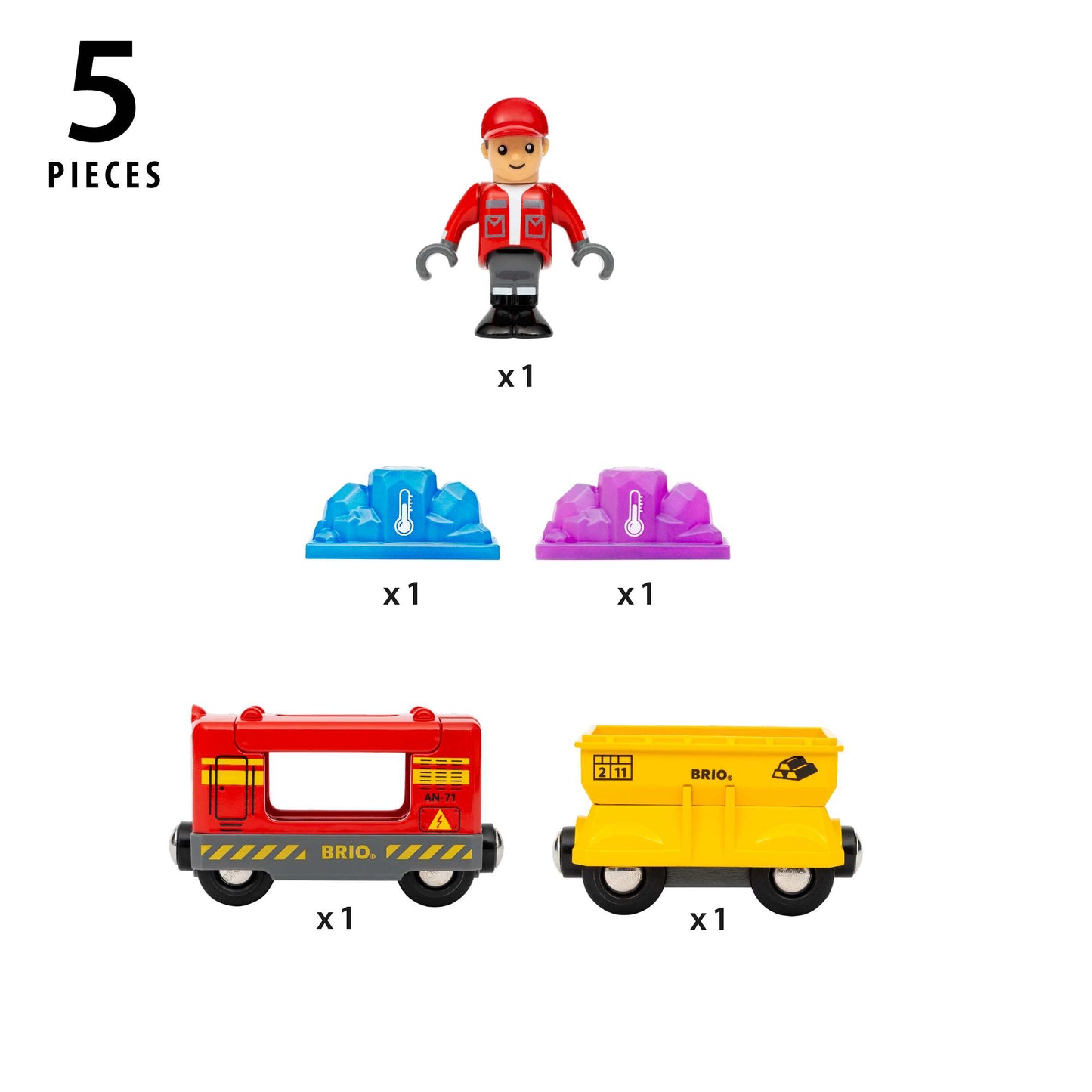 BRIO - Gemstone Cargo Train 5 pieces