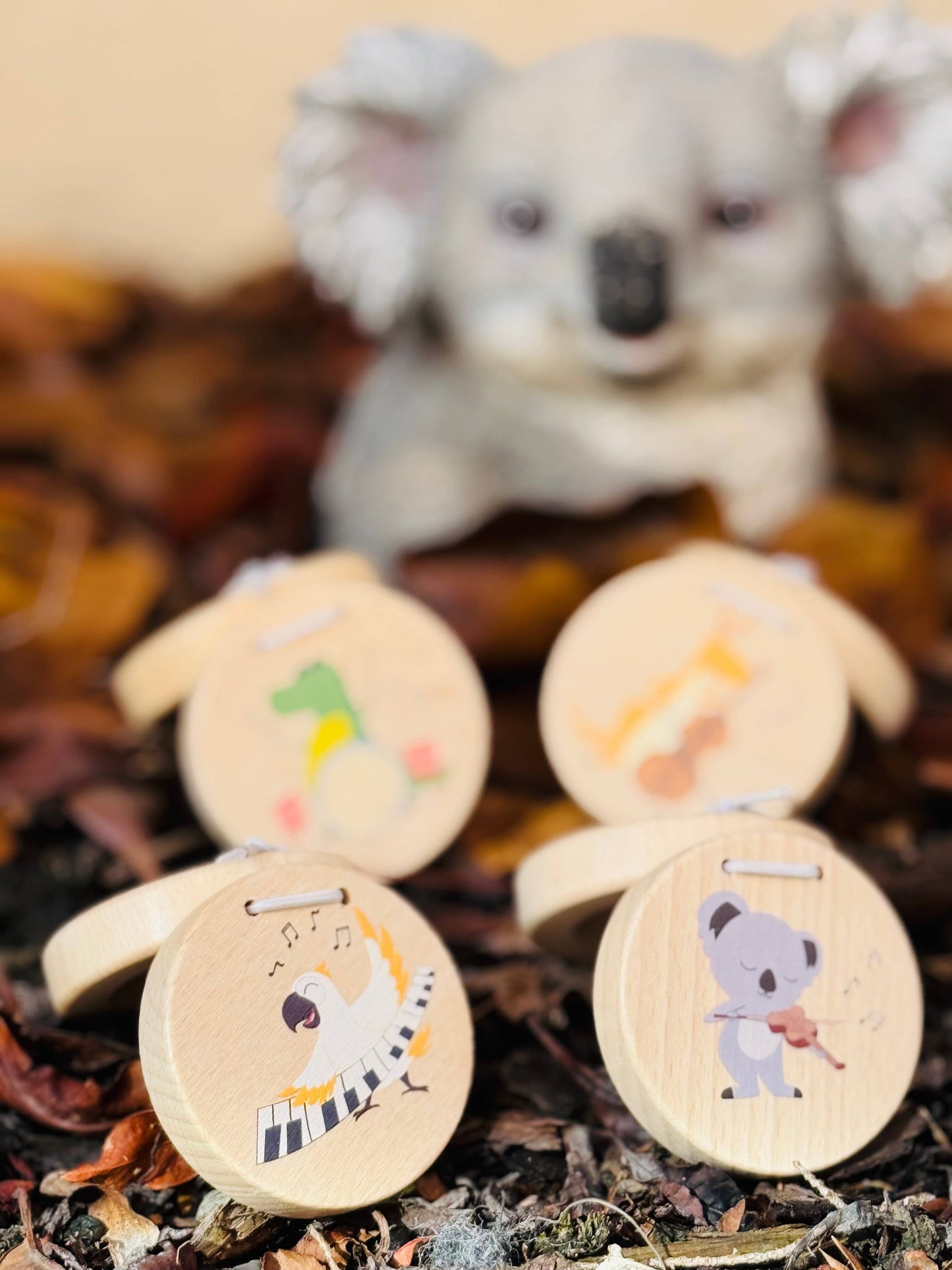 Toyslink - Wooden Aussie Animal Castanets
