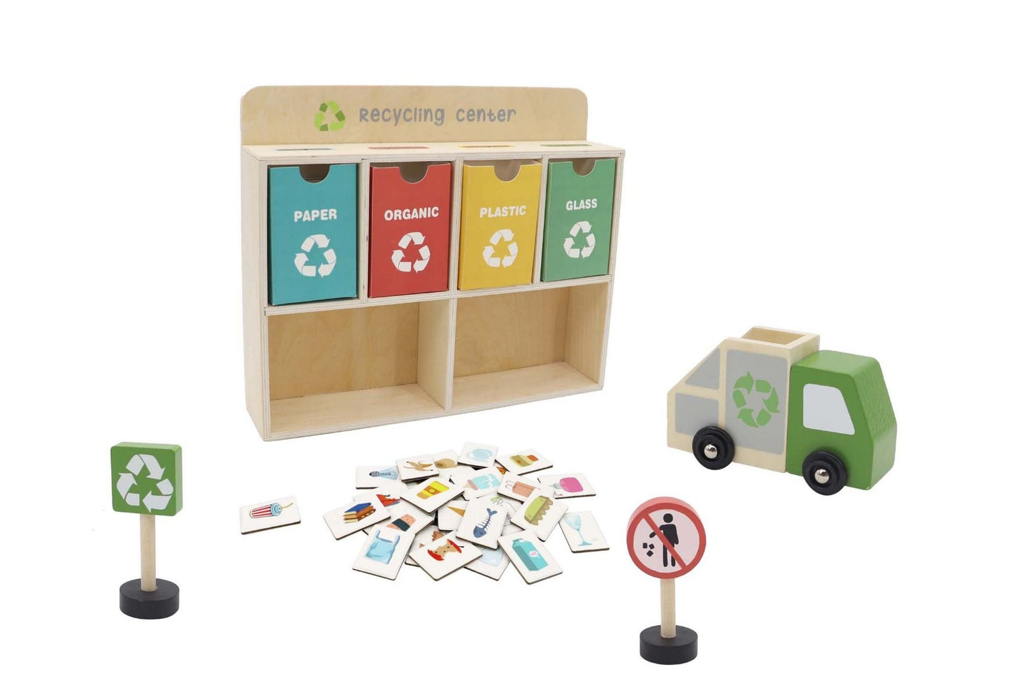 Toyslink - Wooden Recycling Centre PlaySet