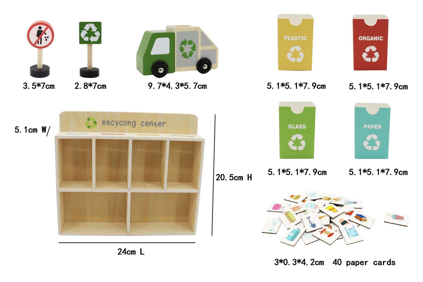 Toyslink - Wooden Recycling Centre PlaySet