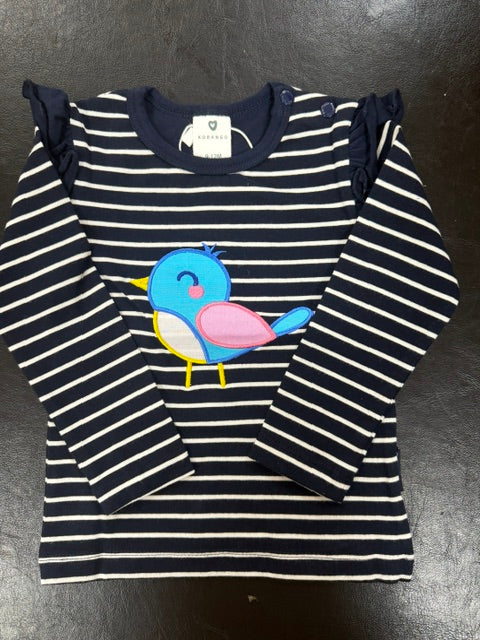 Korango - Frill Bird Striped Top