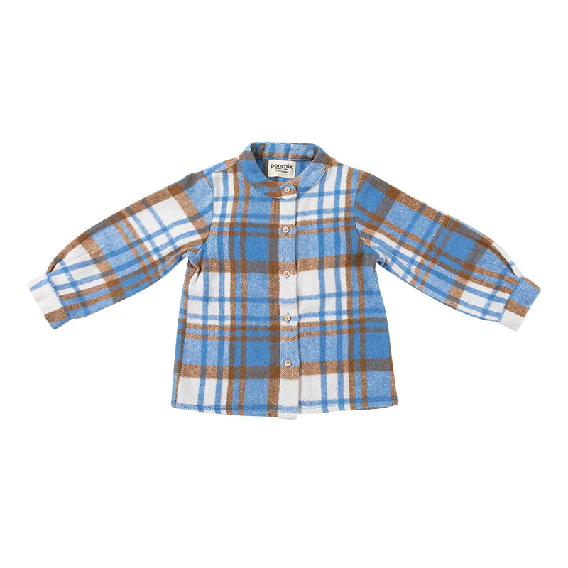 Ponchik - Mandarin Collar Button Down Shirt