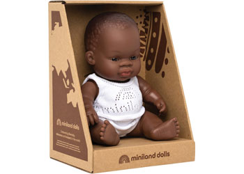Miniland - baby Doll - African Girl 21cm
