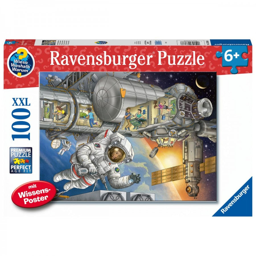 Ravensburger - 100pcs XXL On The Space Station Puzzle RB 13 366 6