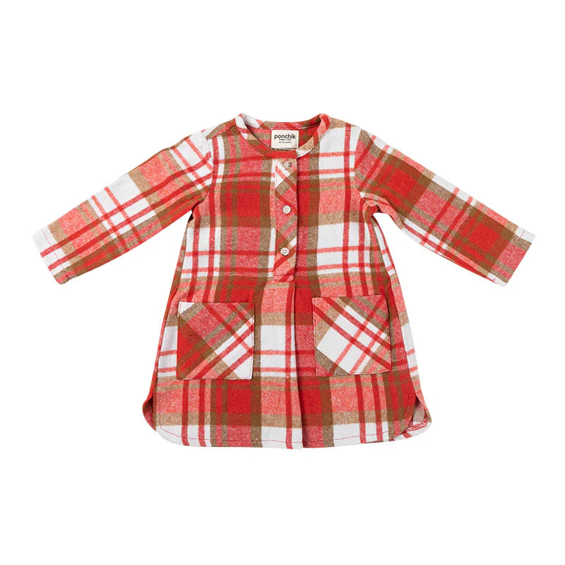 Ponchik - Shift Pocket Button Down Dress - Baby