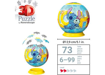 Ravensburger - 3D Puzzleball Disney Stitch 72 Pieces