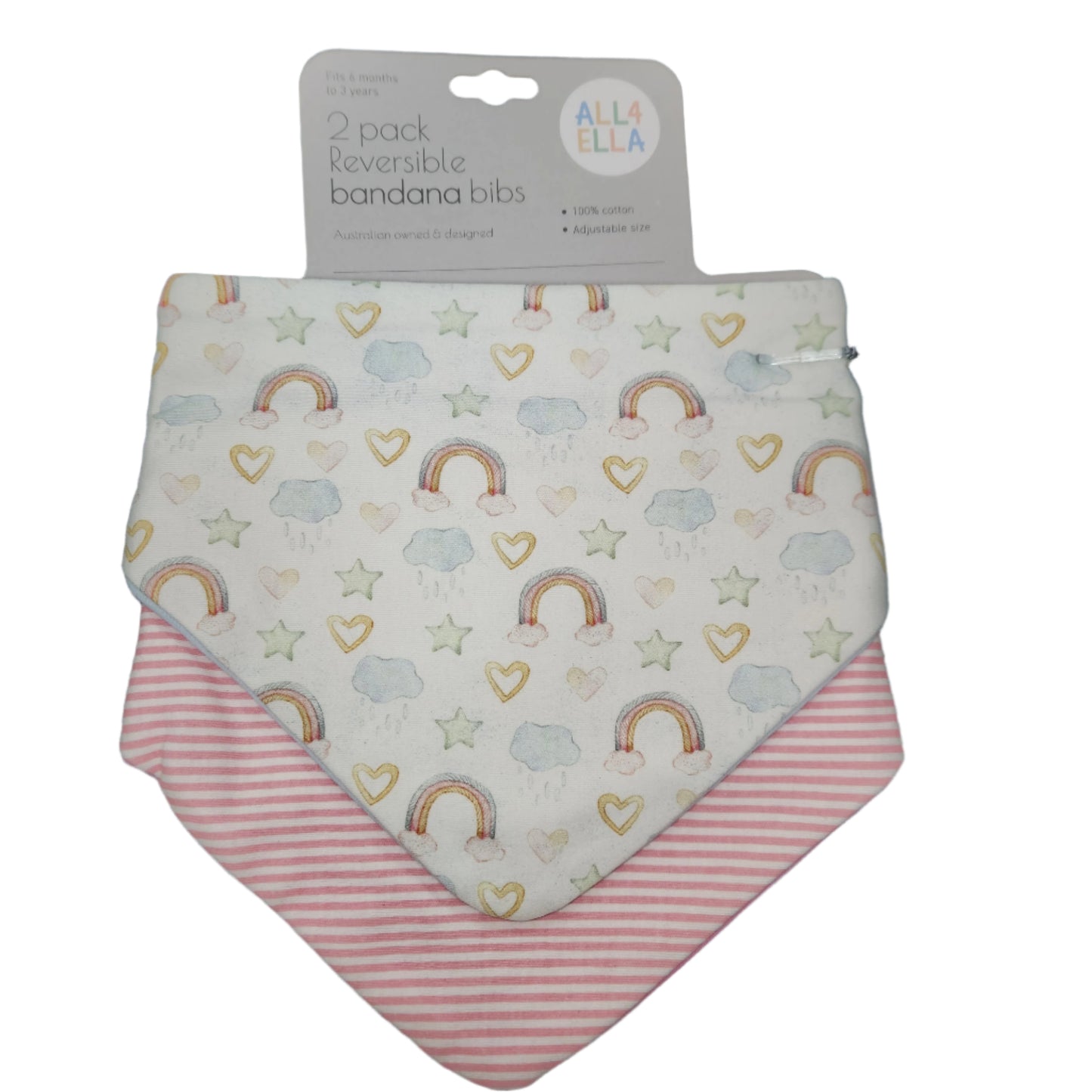 All4Ella - Bandana Bib - 2pk - Assorted