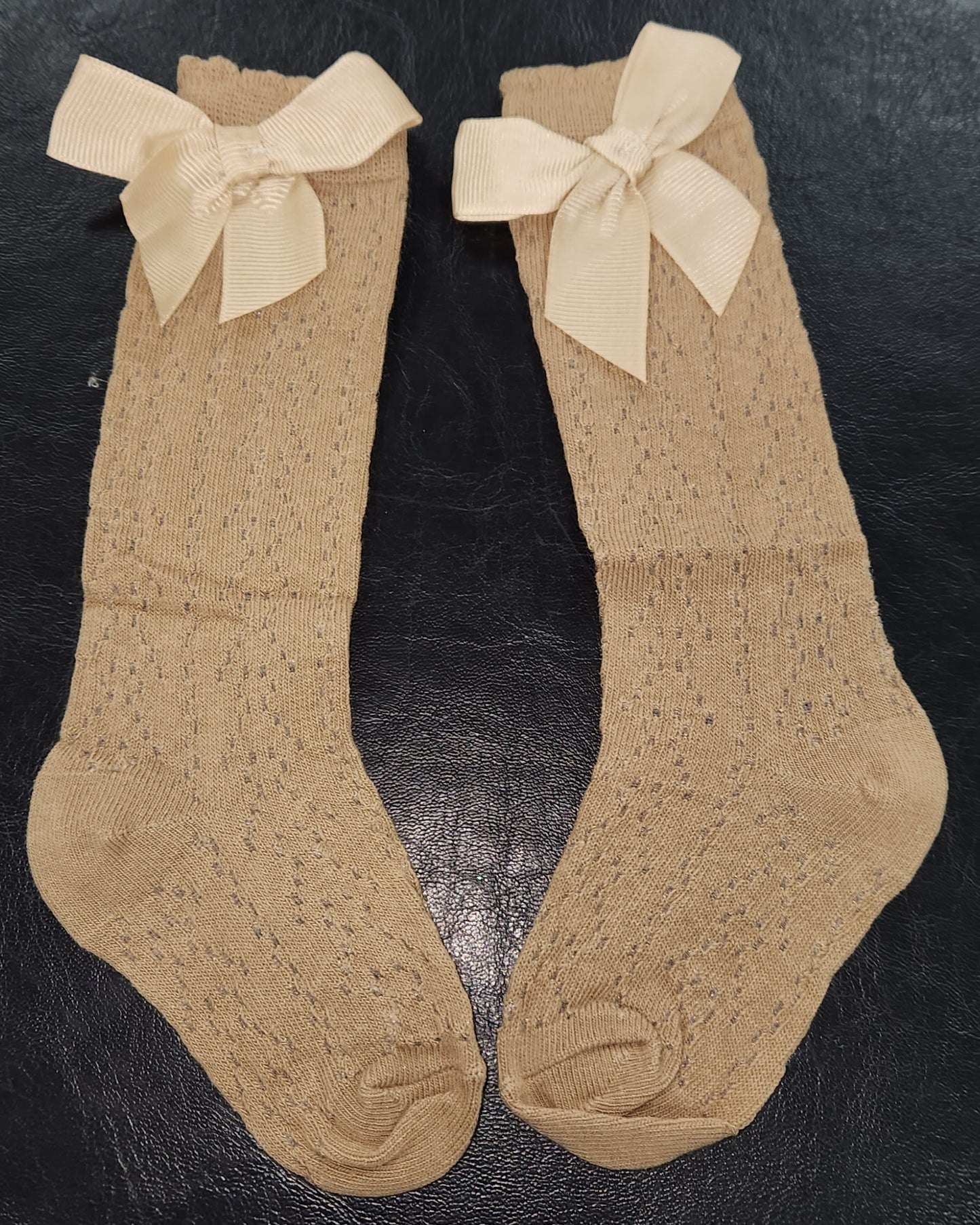 Cotton Knee Hi Socks with bows
