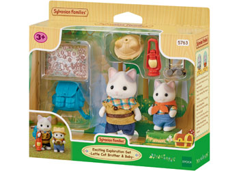 Sylvanian Families - Exciting Exploration Set Latte Cat Brother & Baby