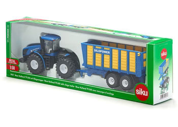 Siku - New Holland Knicklenker T9.560 with Silage Trailer 1:50 Scale