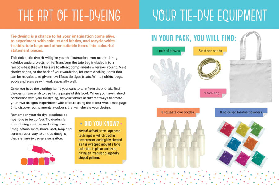 Made By Me - Deluxe Book & kit - Tie Dye Tote Bag