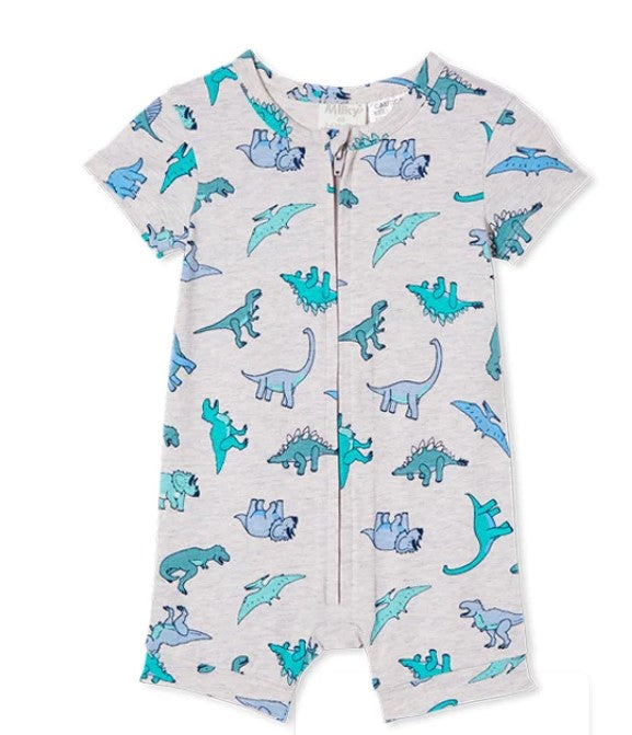 Milky - Dinosaur Zip Romper