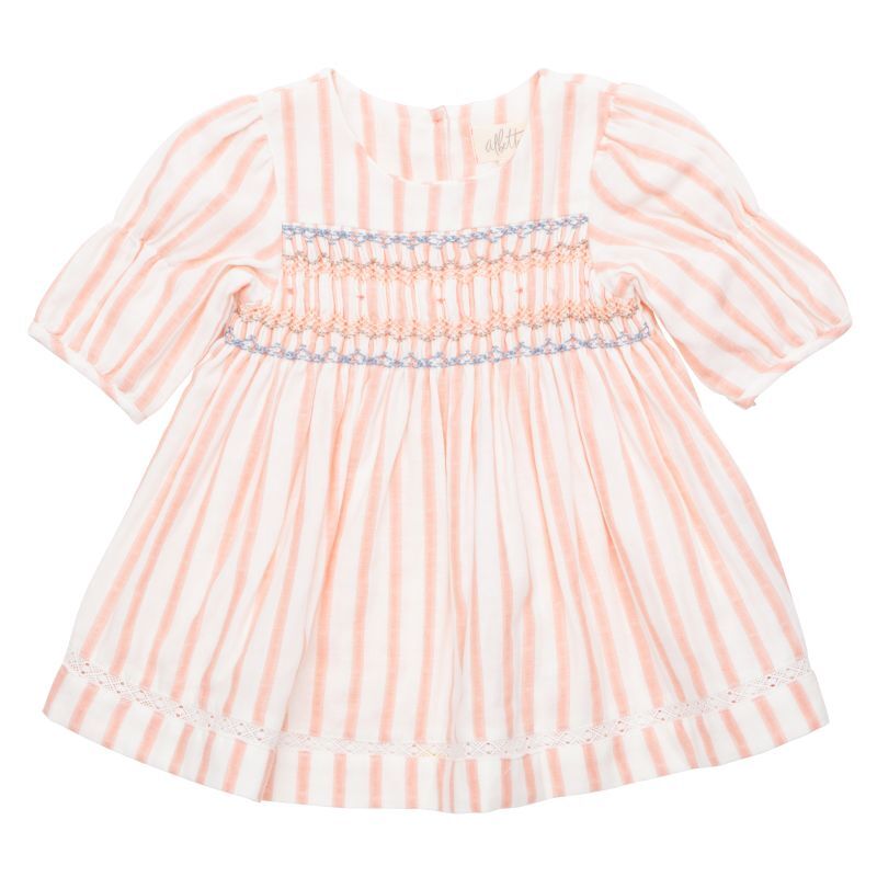 Albetta - Hand Smocked Stripe Dress