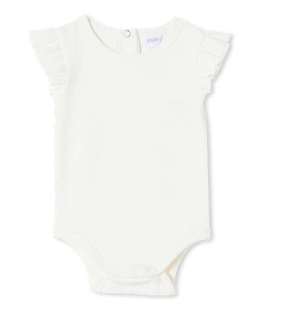 Milky - White Rib Bubbysuit