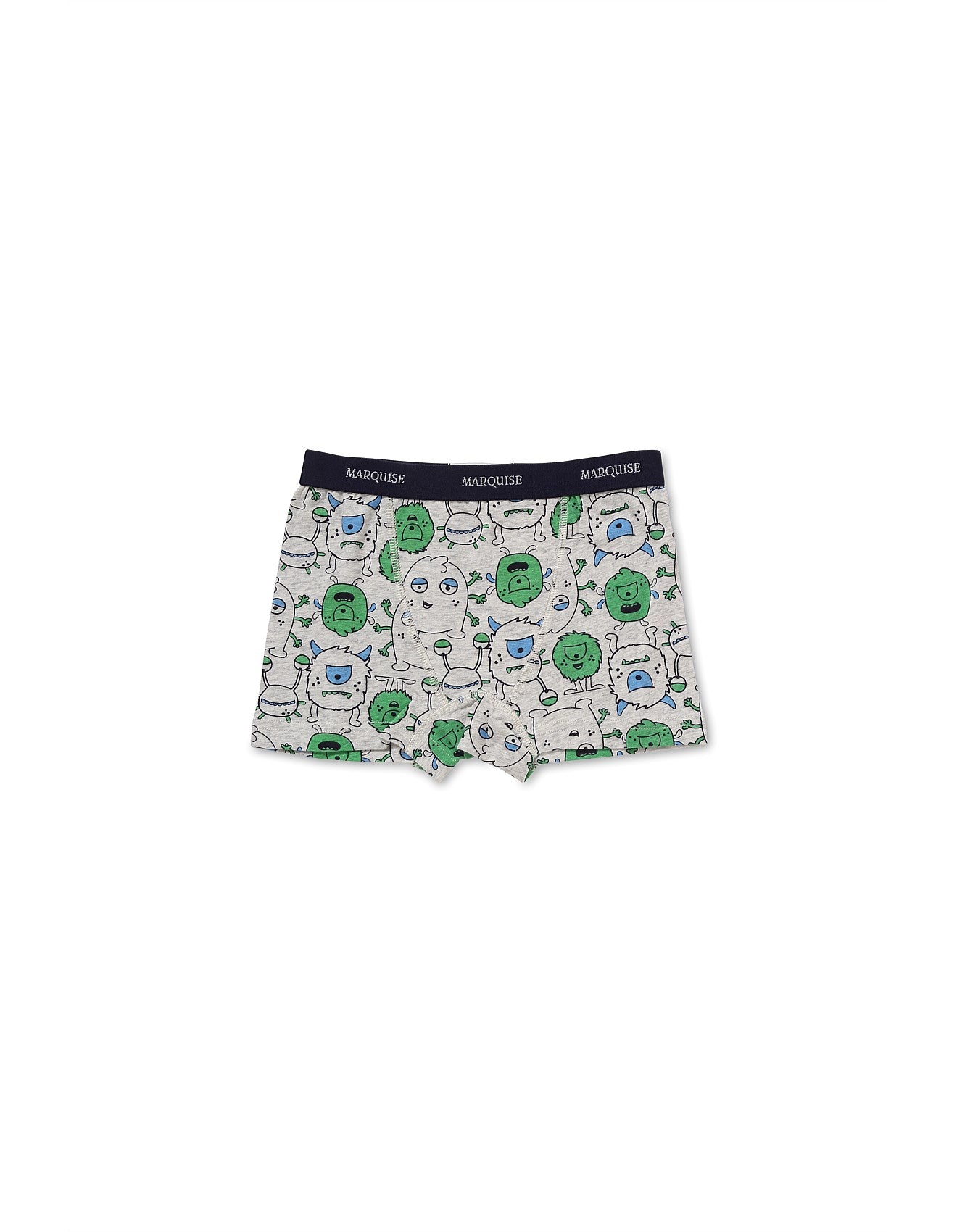 Marquise - Boys 2pk Blue/Print Trunks Monsters