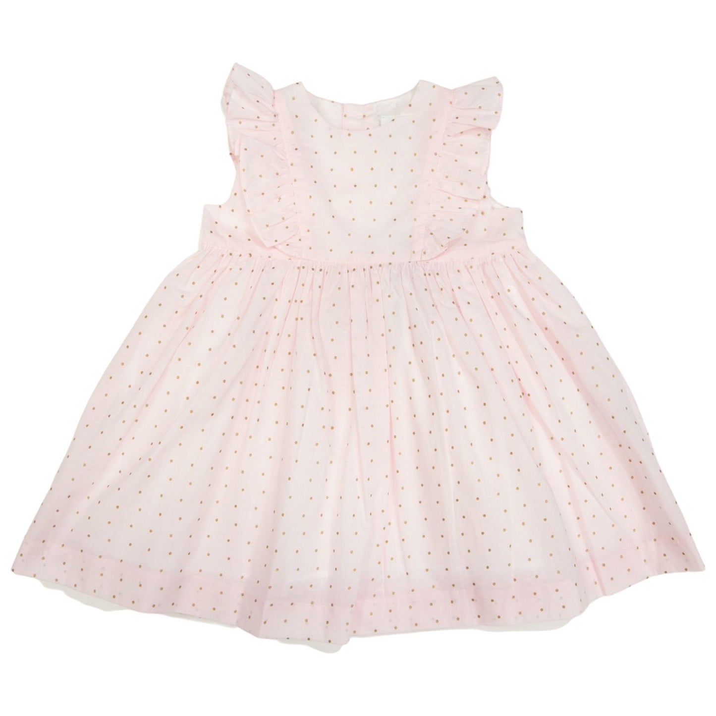 Korango - Gold Spot Frill Dress - Pink