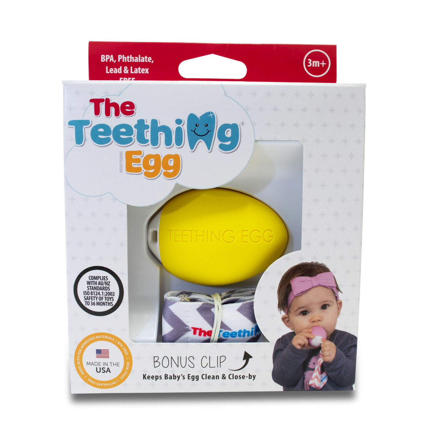 The Teething Egg with clip