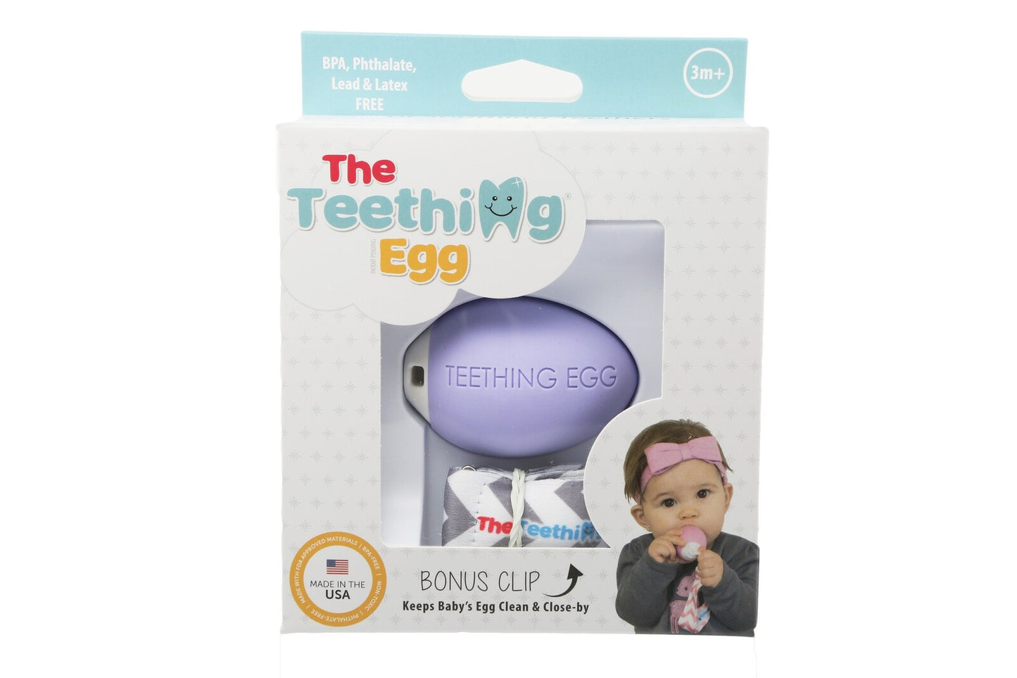 The Teething Egg with clip