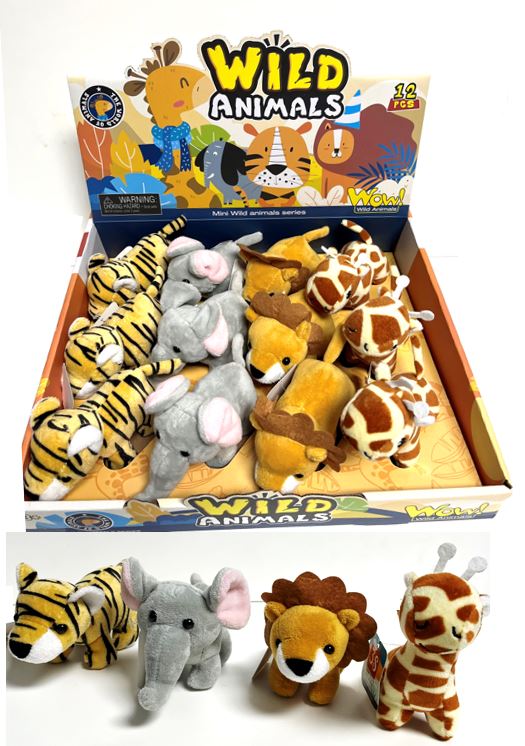 Mini Plush Squeaker Animals - Assorted