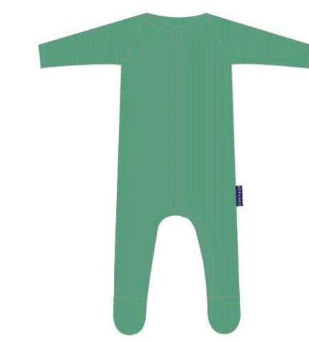 Korango- Cotton Modal Zip Long Sleeve Romper Green