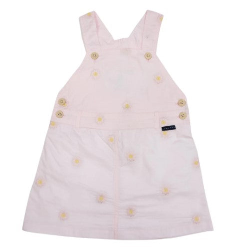 Korango - Flower Embroidered Pinafore - Light Pink