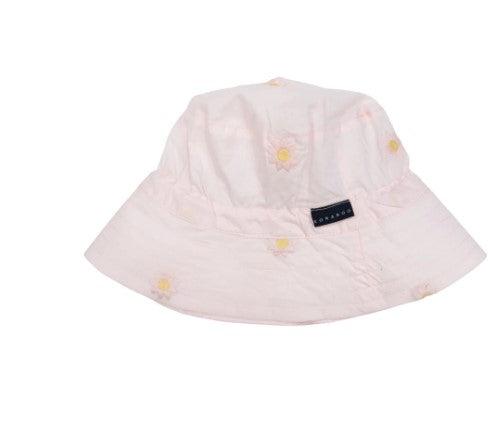 Korango - Flower Embroidered Sun Hat Light Pink