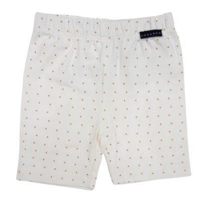 Korango - Gold Spot Cotton Bike Shorts White