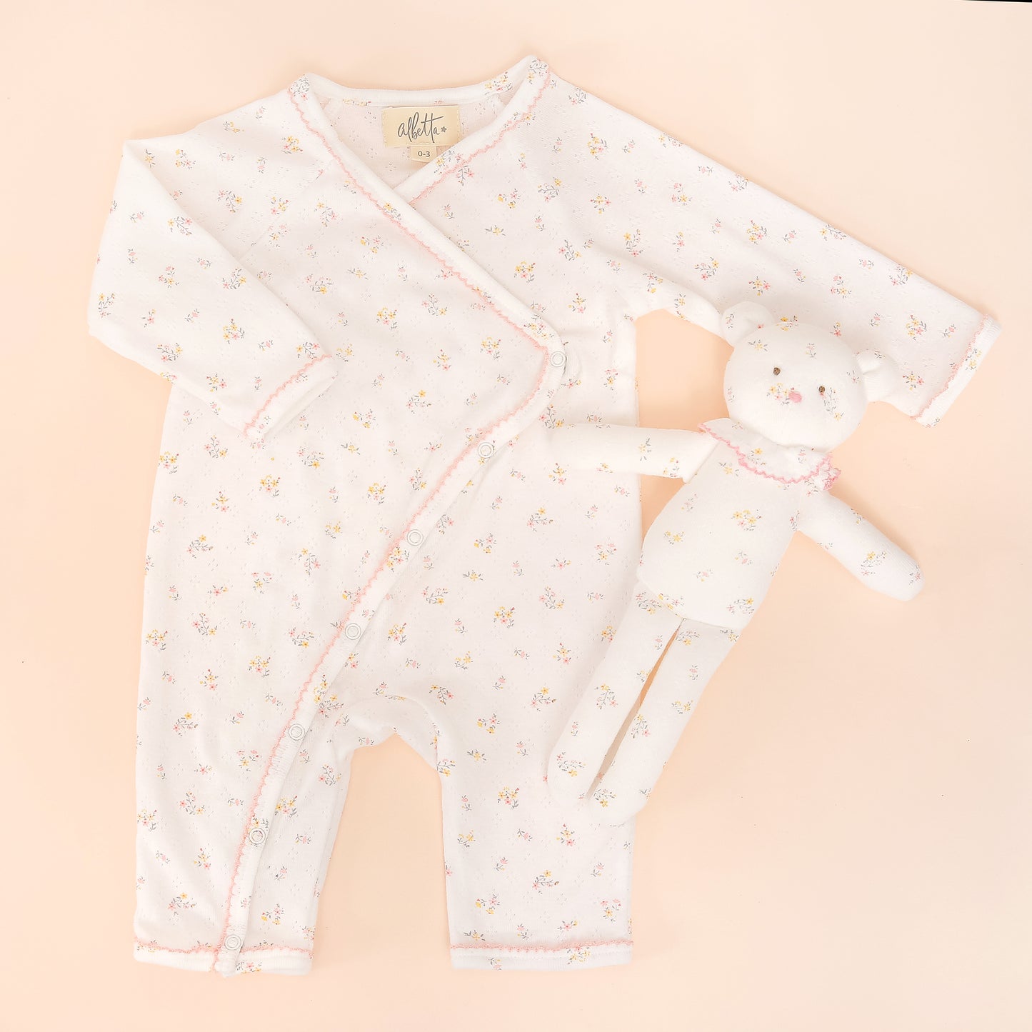 Albetta- Daisy Pointelle Babygrow