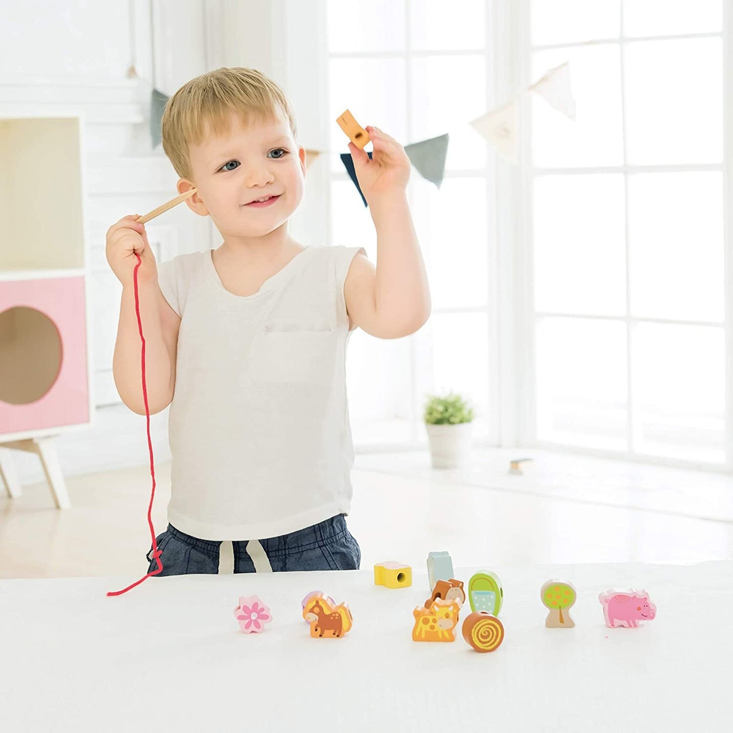 Farm Beads Lacing Animals
