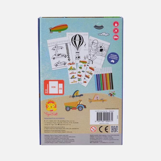 Tiger Tribe- Colouring Set - Transport