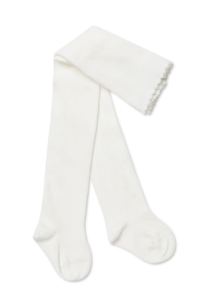 Marquise - Knitted Footed Tights White