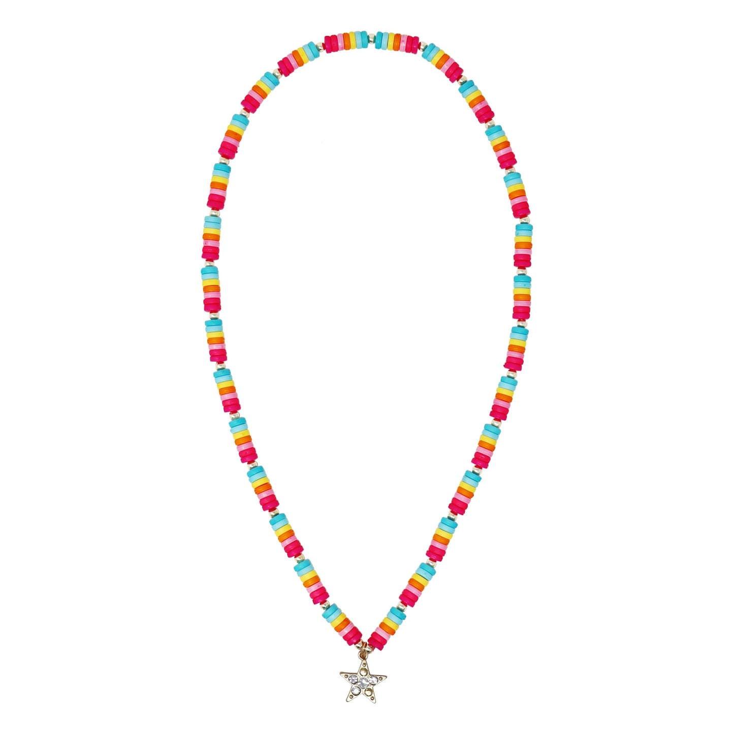 Pink Poppy - Rainbow Star Sparkle Necklace