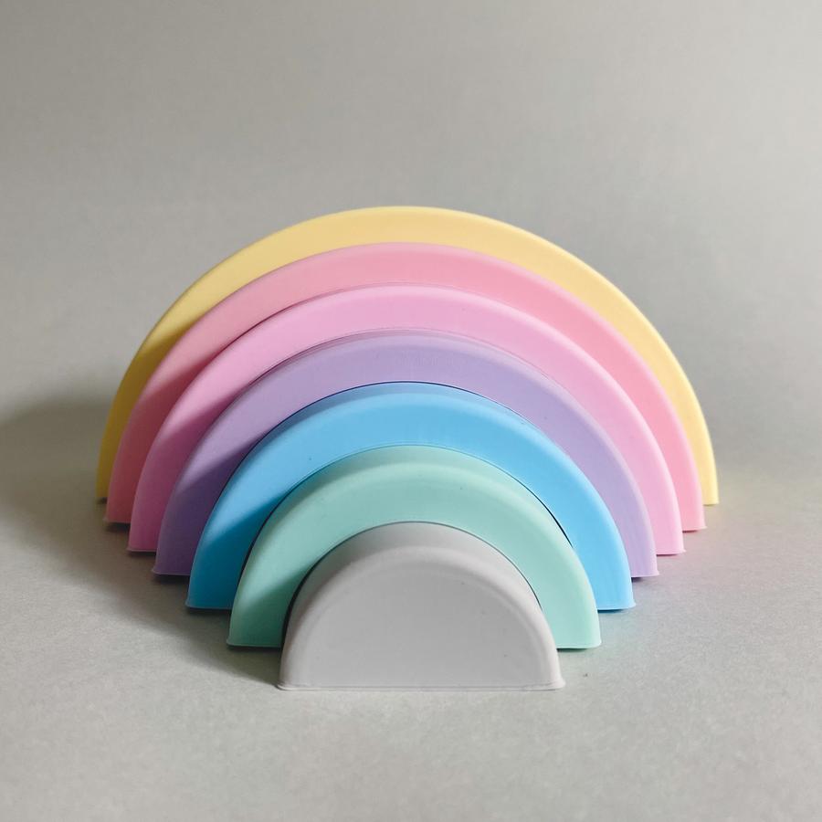 Milk Addict - Silicone 7 Stacking Rainbow - Pastel