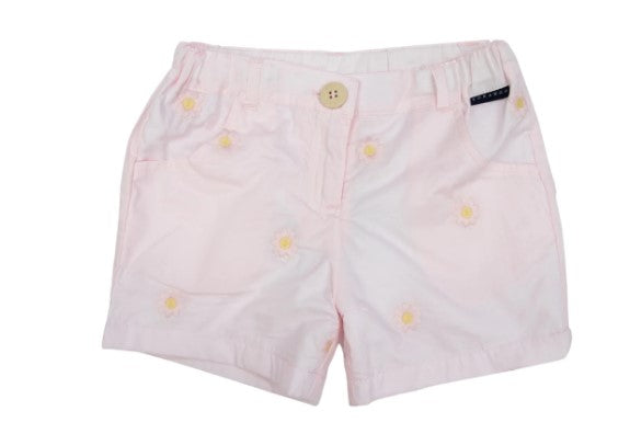 Korango - Flower Embroidered Short Light Pink