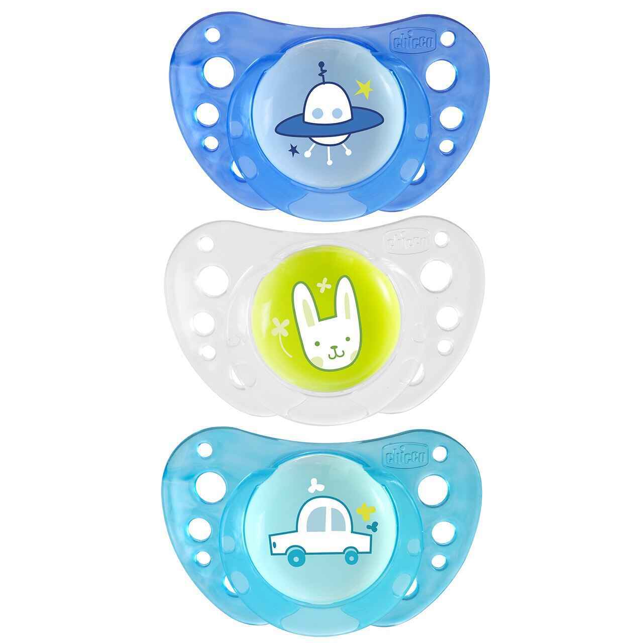 Chicco - Nursing Soother - Physio Air - 16-36m 2pk - Assorted
