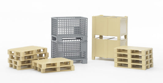 Bruder - Accessories Commercial Logistics set- Pallets, Crates & Cages