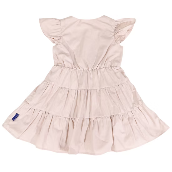 Korango - Tiered Cotton Lawn Dress - Dusty Pink