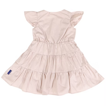 Korango - Tiered Cotton Lawn Dress - Dusty Pink