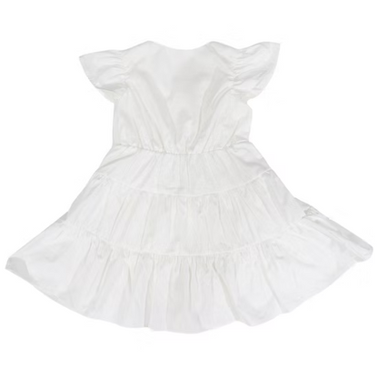 Korango - Tiered Cotton Lawn Dress - White