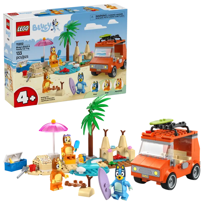 Lego Bluey - Bluey's Beach & Family Car Trip 11202