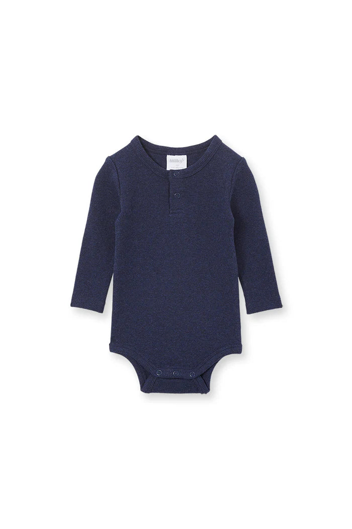 Milky - Long Sleeve Rib Bubbysuit