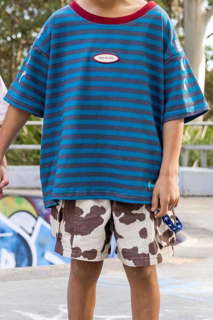Poss & Soss - Ratbag Stripe Oversized Tee