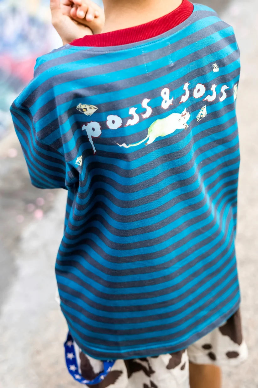 Poss & Soss - Ratbag Stripe Oversized Tee