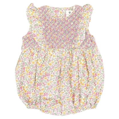 Korango - Floral Smocked Sunsuit Yellow Floral