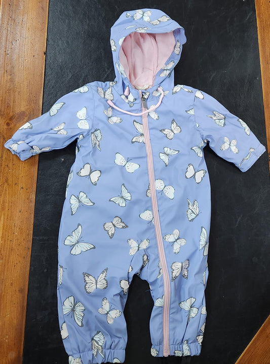 Korango-Butterfly Colour Change, Terry Towelling Lined, Zip Rain Suit, Blue Heron