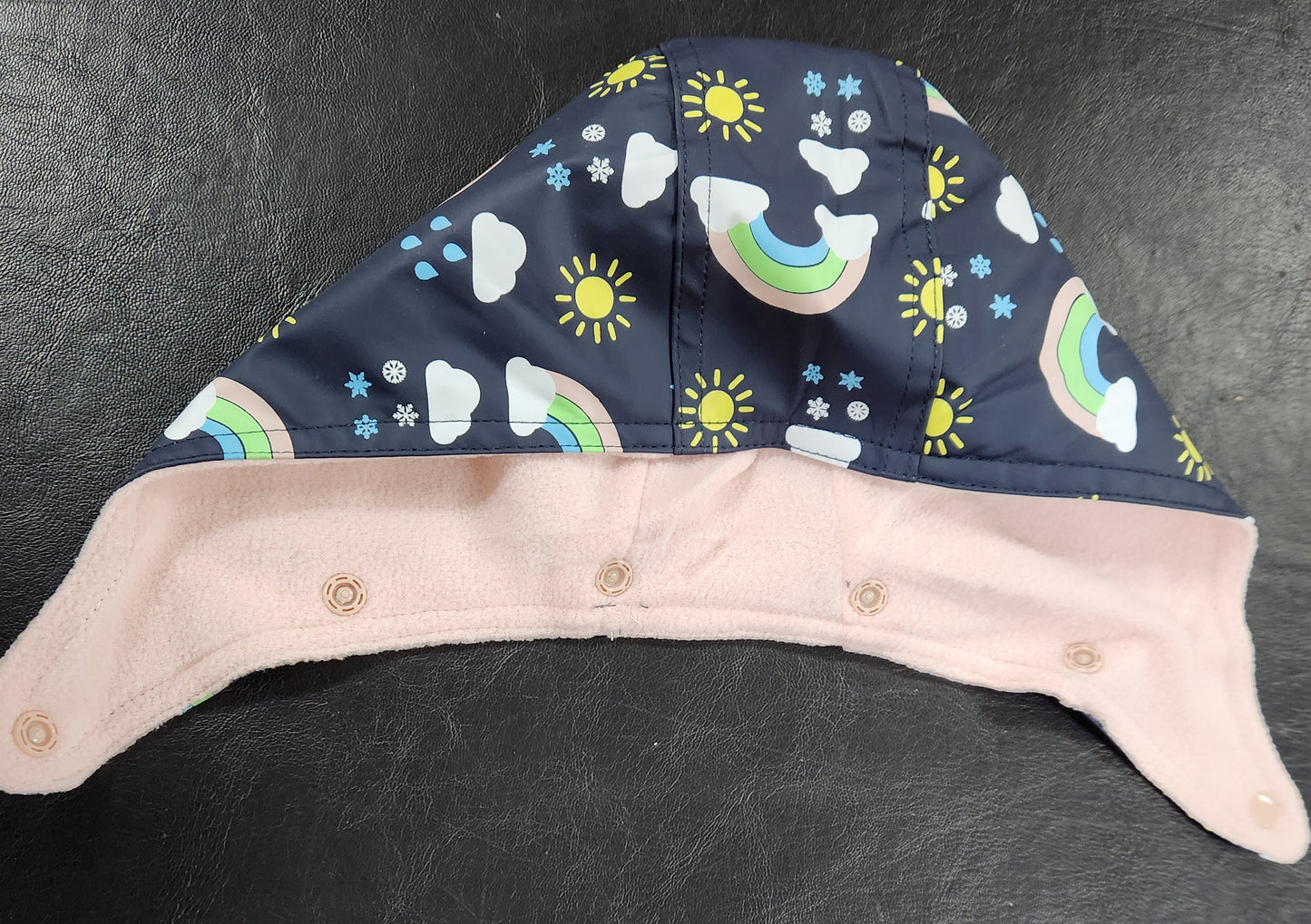 Korango Sunshine & Rainbows Polar Fleece Lined Raincoat Peacoat Baby