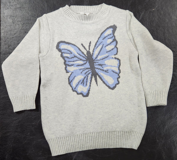 Korango Butterfly Knit Sweater Microchip Grey