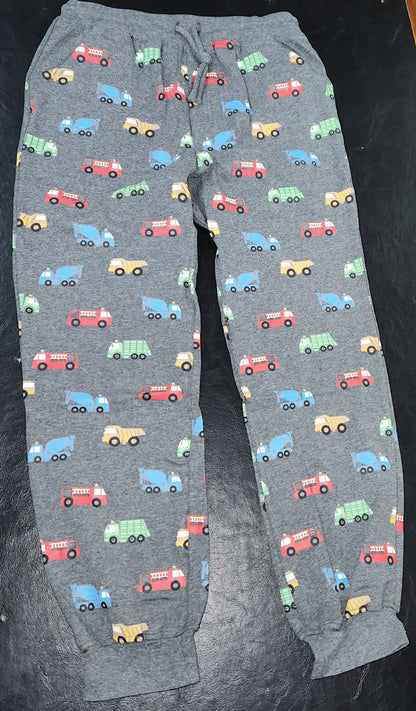 Korango - Truck Print Pyjamas - Charcoal
